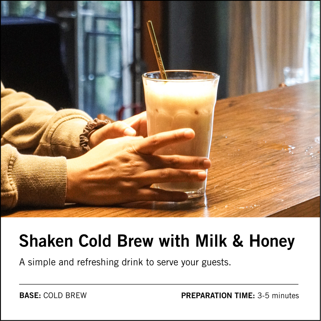Shaken Cold Brew with Milk & Honey